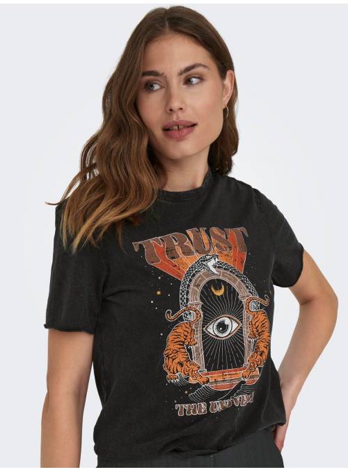 T-SHIRT FEM KNIT ODF100 - BROWN - Danger